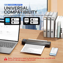 Load image into Gallery viewer, Compact Bluetooth Thermal Printer for Home, Car, or Office - Inkless &amp; Portable