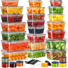 Load image into Gallery viewer, Complete 60-Piece BPA-Free Storage Set - Snap Closure, Labels &amp; Marker Included