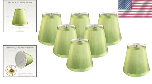 Elegant Light Green Clip-On Chandelier Shades - Traditional Empire Lamp Shade