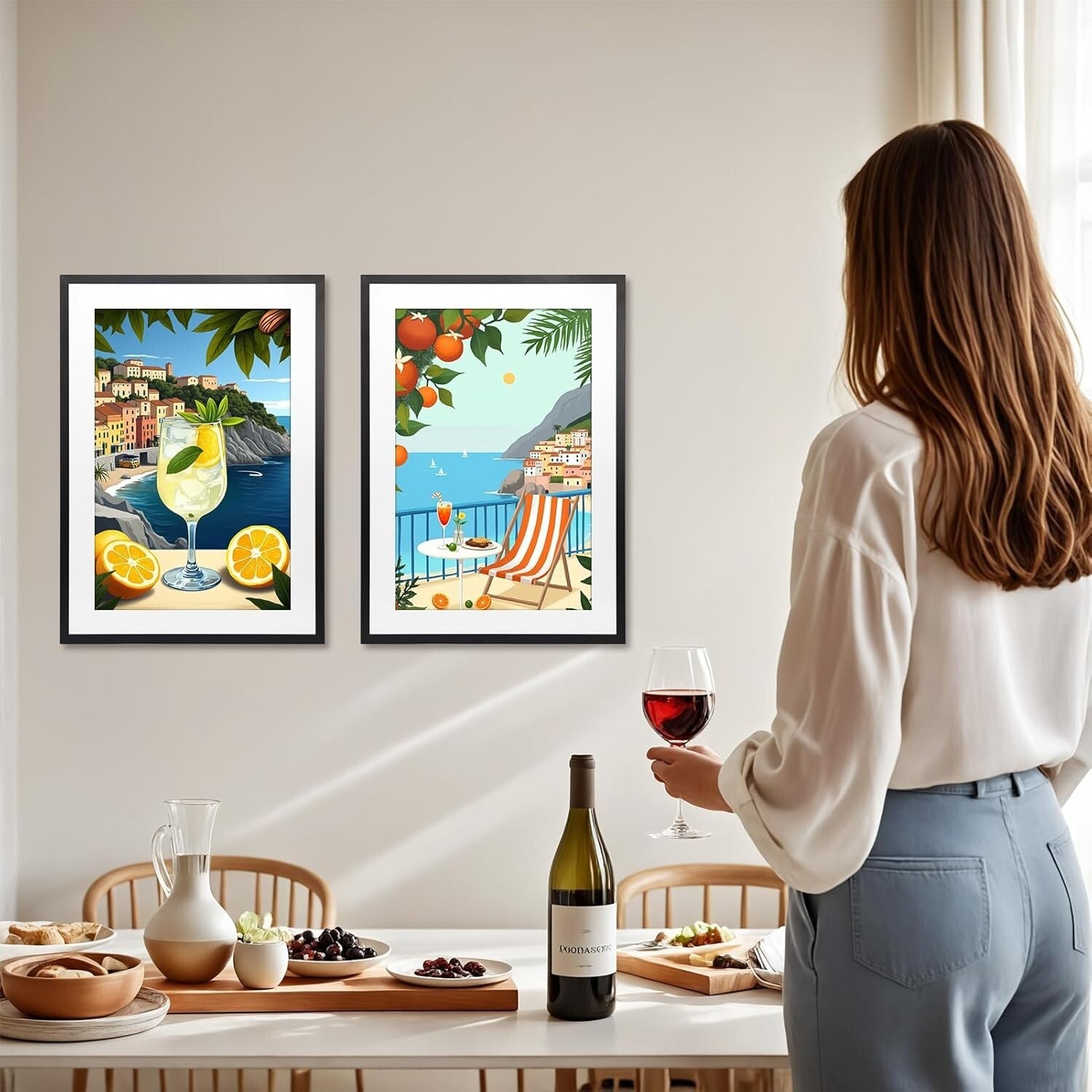 Transform Your Space - Set of 4 20x28 Picture Frames with Mats for Art Display