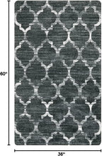 Load image into Gallery viewer, 3x5 Moroccan Trellis Rug - Stylish Dark Grey Non-Slip for Living Room &amp; Kitchen