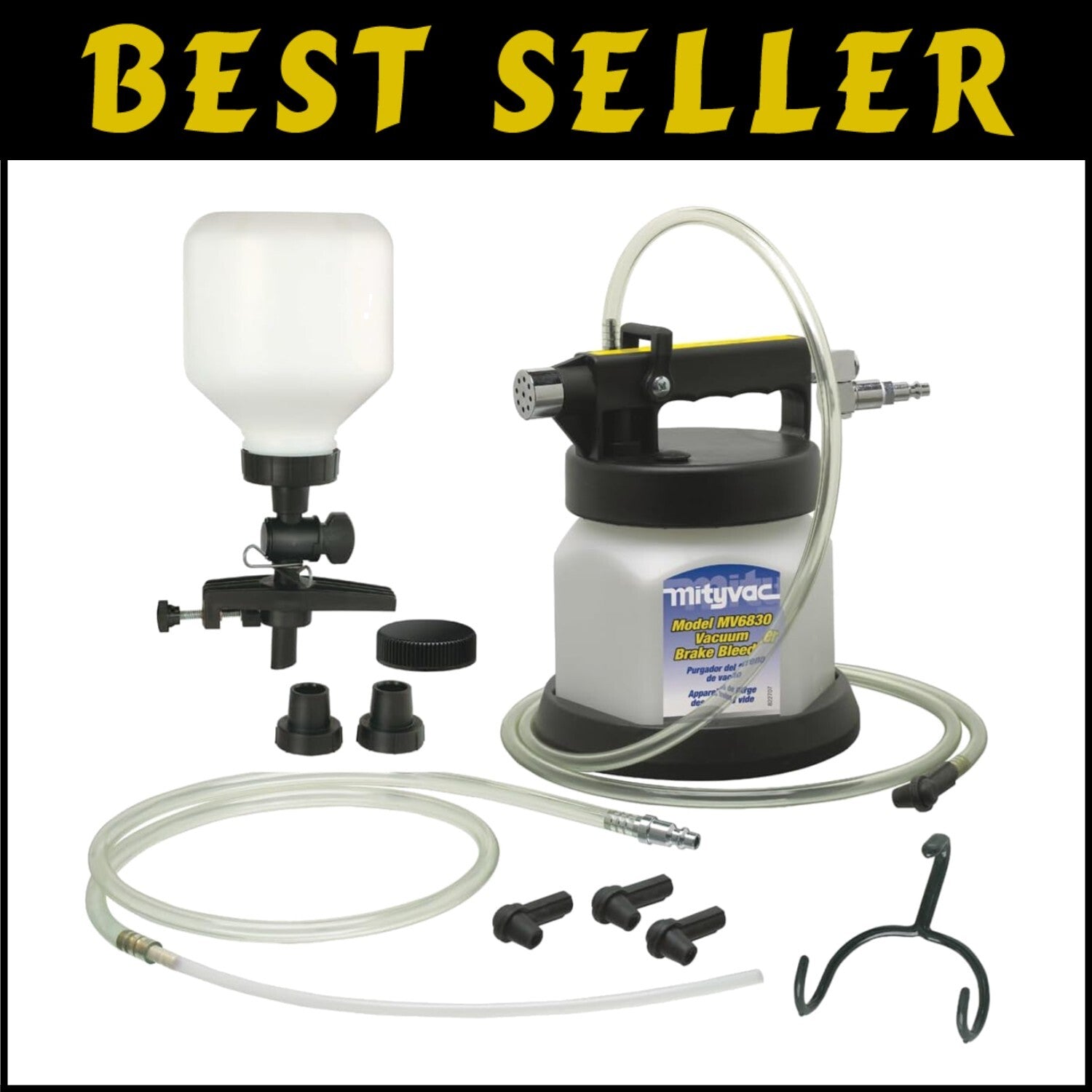 Versatile Pneumatic Brake and Clutch Bleeding Tool with 360-Degree Swivel Inlet