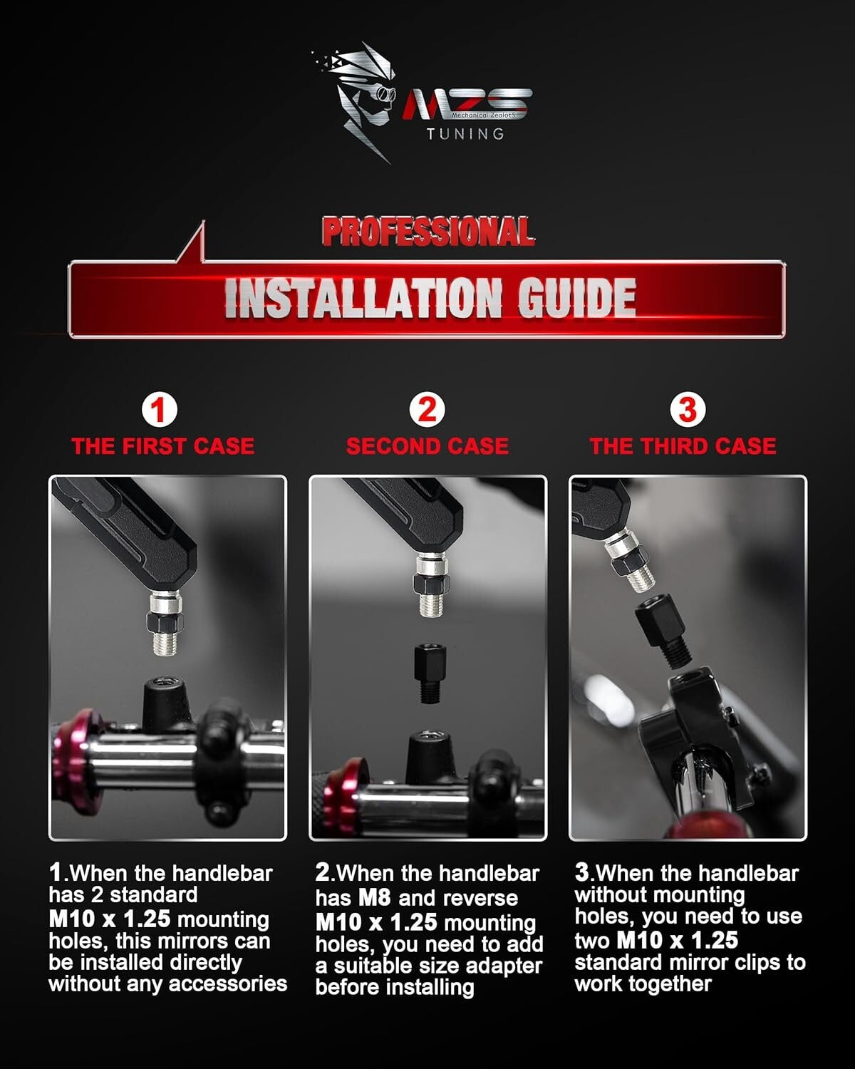 Durable Foldable Aluminum Motorcycle Mirrors for Enhanced Street & Dirt Riding