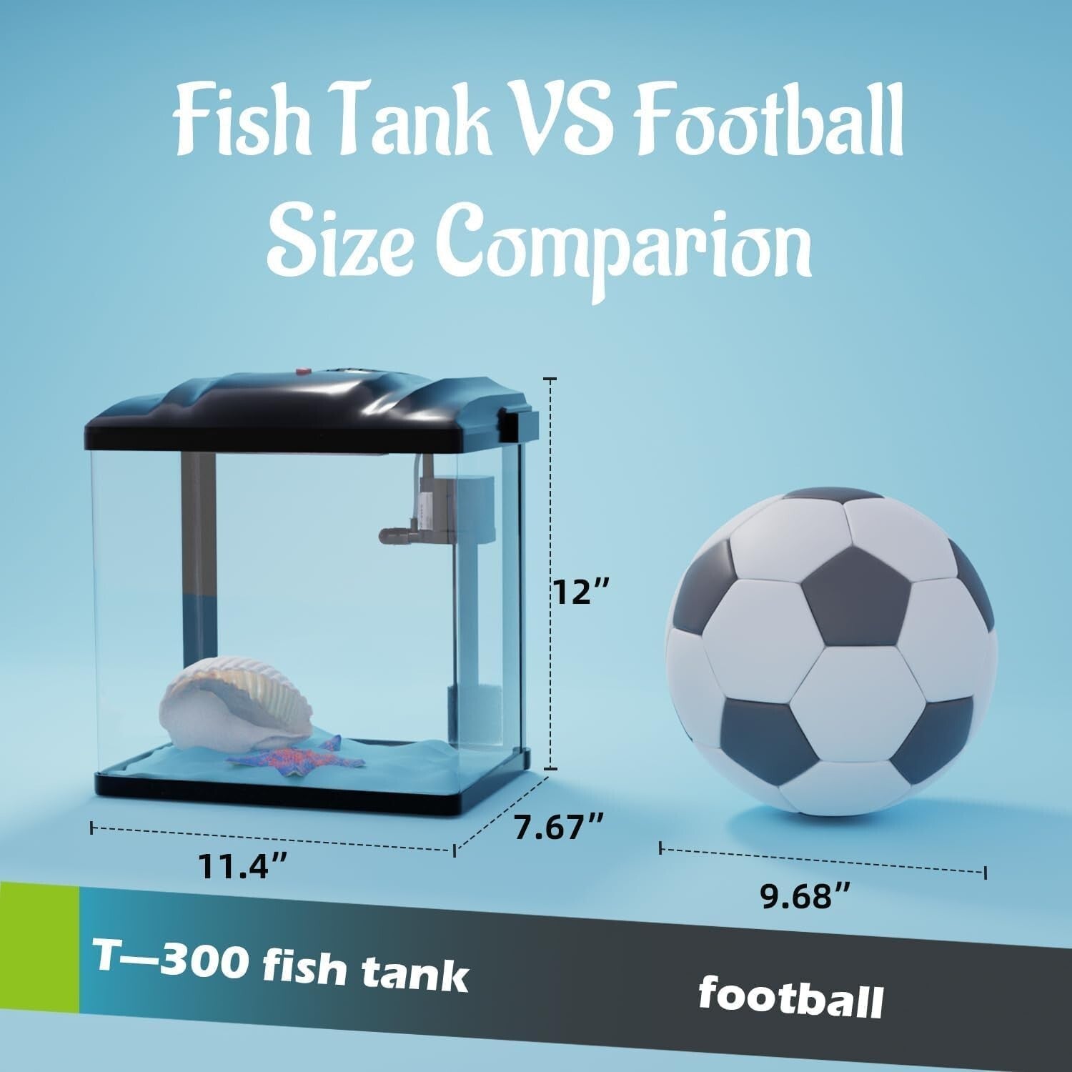 Elegant 4 Gallon Betta Fish Tank with Filter & LED Light - Starter Kit