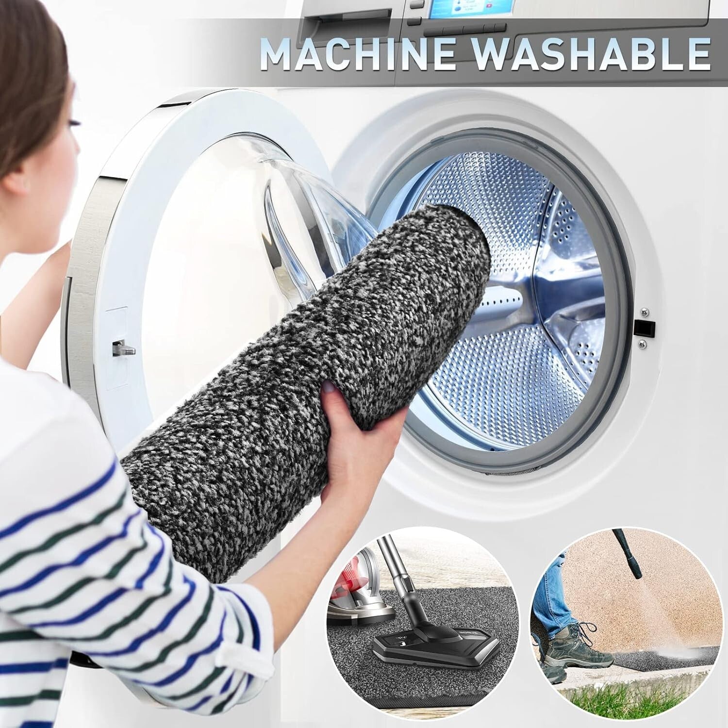 Machine Washable Non-Slip Doormat 60" x 36" - Stylish Outdoor/Indoor Entry Rug