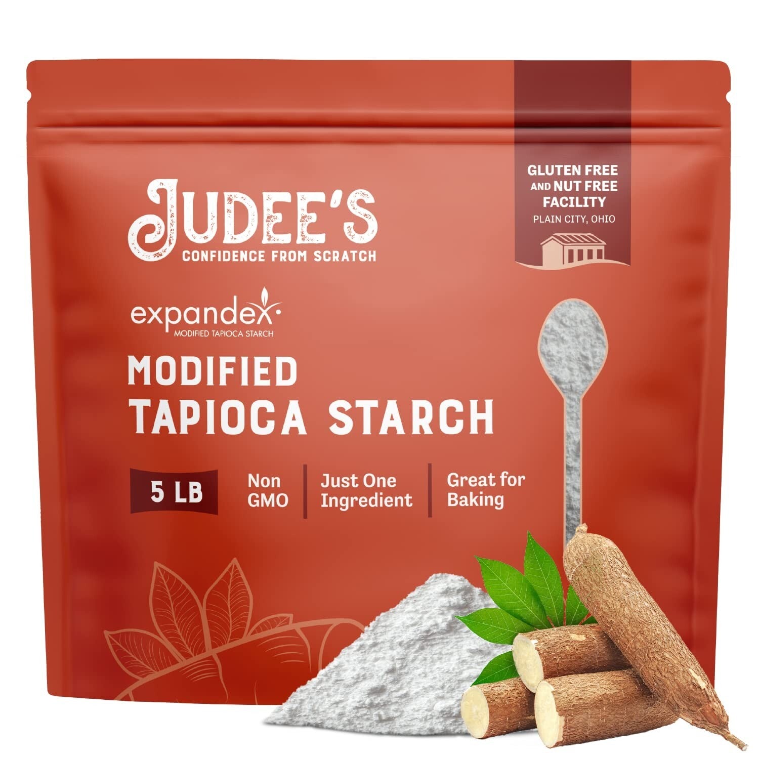 Judee's 5 lb Expandex Tapioca Starch - Dairy-Free, Ideal for Tortillas & Breads