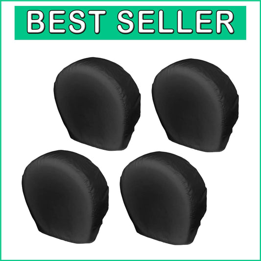 4 Pack Tire Covers - Water-Resistant, Snug-Fitting Protector for 23-25.75" Tires