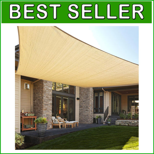 Customizable 10' x 20' Sun Shade Sail in Sand – Premium Outdoor Protection