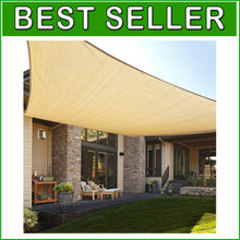 Load image into Gallery viewer, Customizable 10' x 20' Sun Shade Sail in Sand – Premium Outdoor Protection