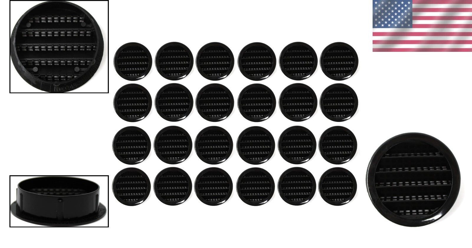 Versatile 2" Round Polypropylene Vent Covers - Ideal for Reptile Cages & More