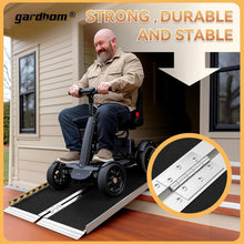 Load image into Gallery viewer, 800Lbs Capacity Wheelchair Ramp - 4FT Aluminum, Foldable &amp; Portable for Home Use
