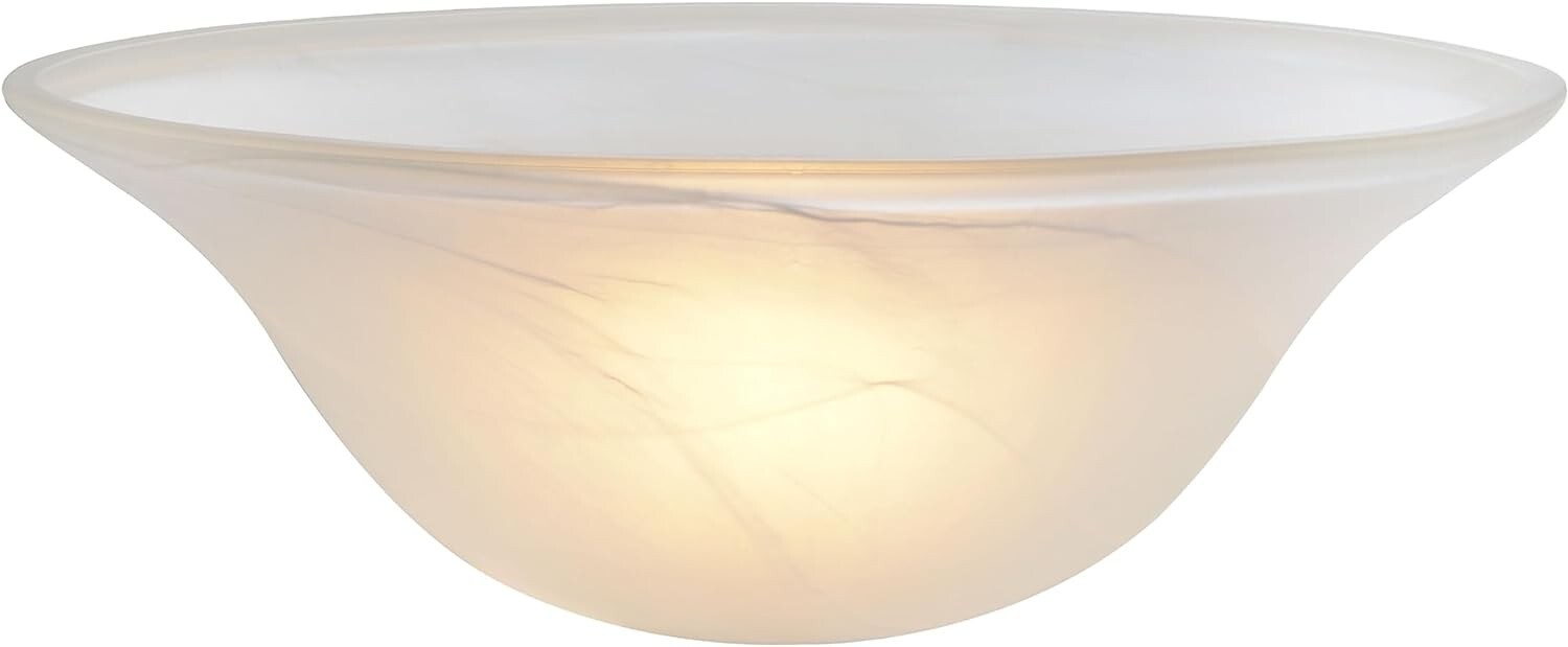 Etched Alabaster Replacement Glass Shade for Torchiere & Pendant Lights - 15.5"
