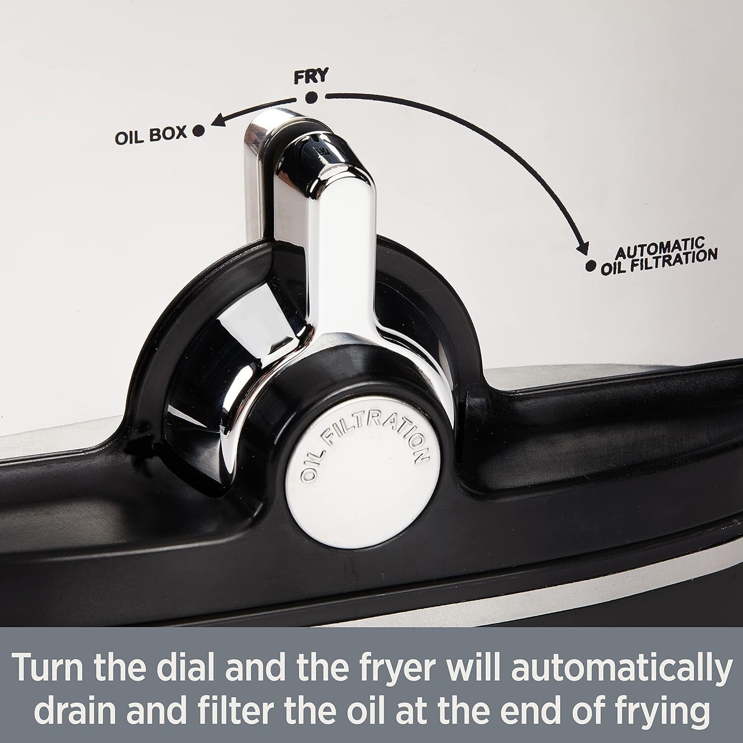 Electric 3.5L Deep Fryer with Oil Filtration & Locking Lid - Safe & Easy