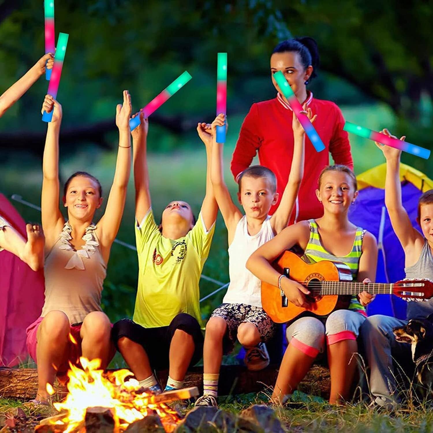 174 LED Glow Sticks Bulk - Eco-Friendly Party Supplies for Halloween & Concerts