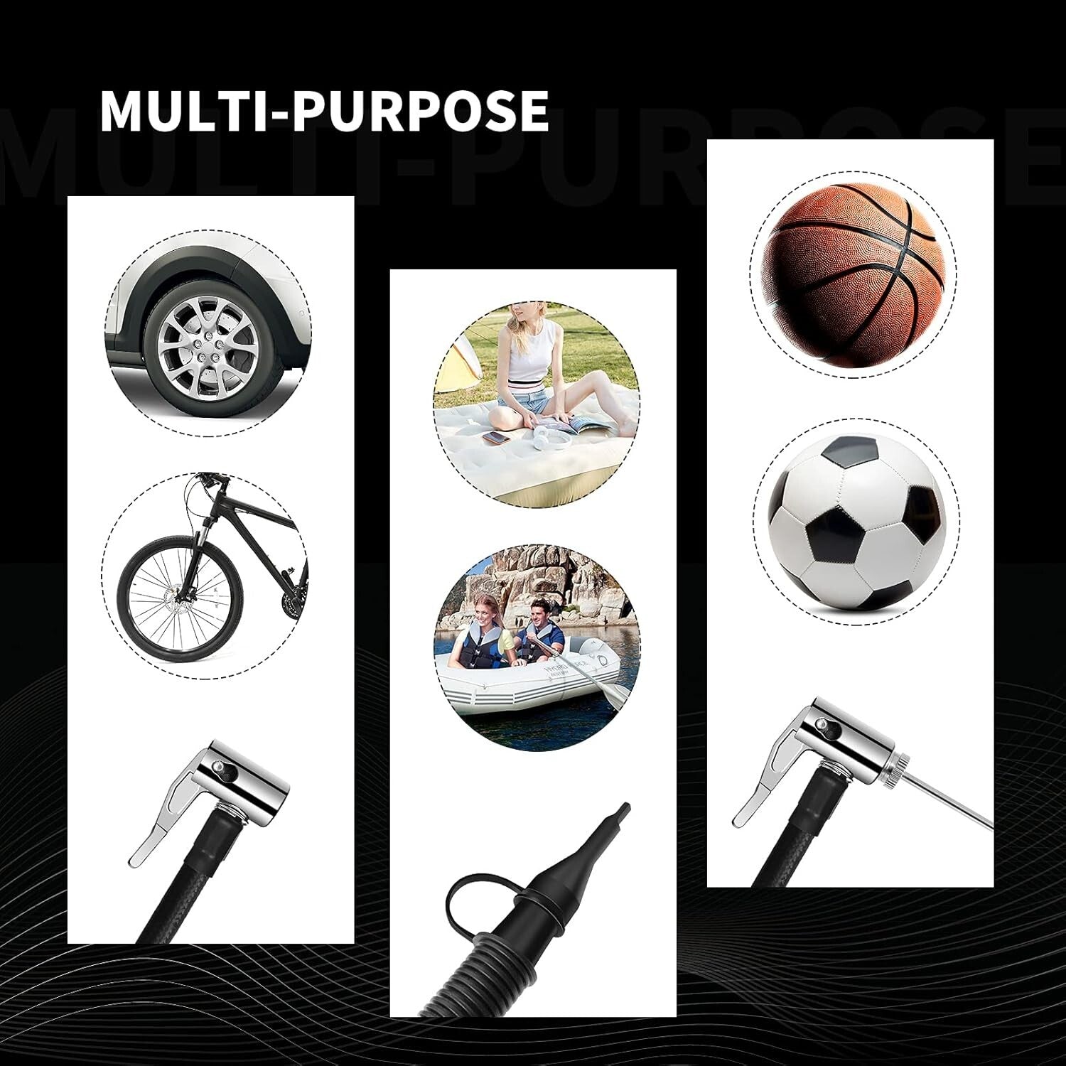 Versatile Air Pump with Digital Display & Dual Power Options, Ideal for Travel