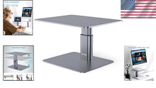 Load image into Gallery viewer, Compact Adjustable Monitor Stand in Space Grey - Ergonomic Design for Comfort