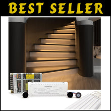 Load image into Gallery viewer, Modern 23.6" Cascading LED Stair Lighting Kit - Motion-Activated &amp; User-Friendly