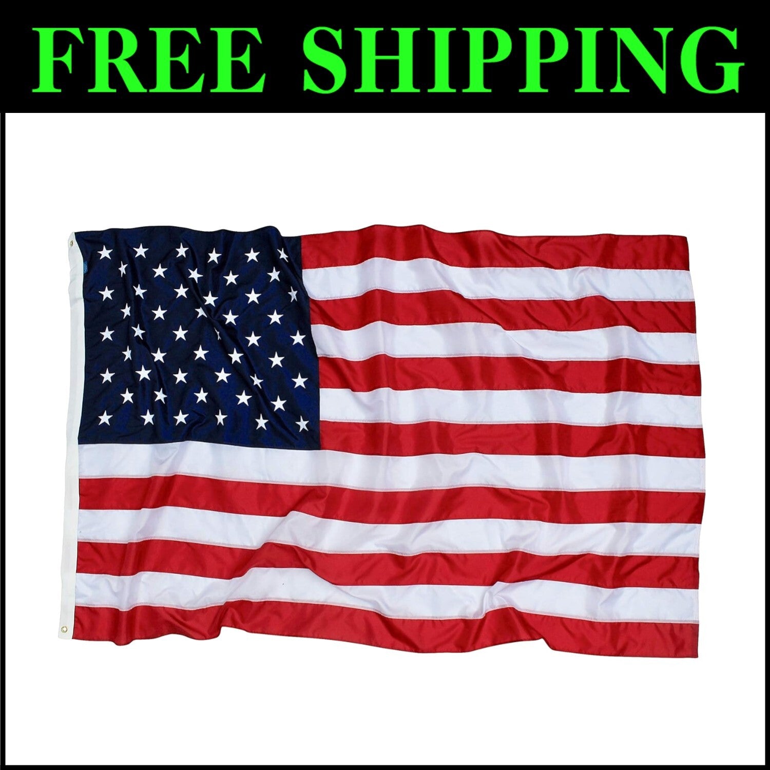 Authentic 5x8 American Flag | Made in USA, Weather-Proof, Perfect for Ceremonies
