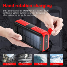 Load image into Gallery viewer, Portable Solar Charger Power Bank with 4 LED Flashlight &amp; Fast Charging Capacity