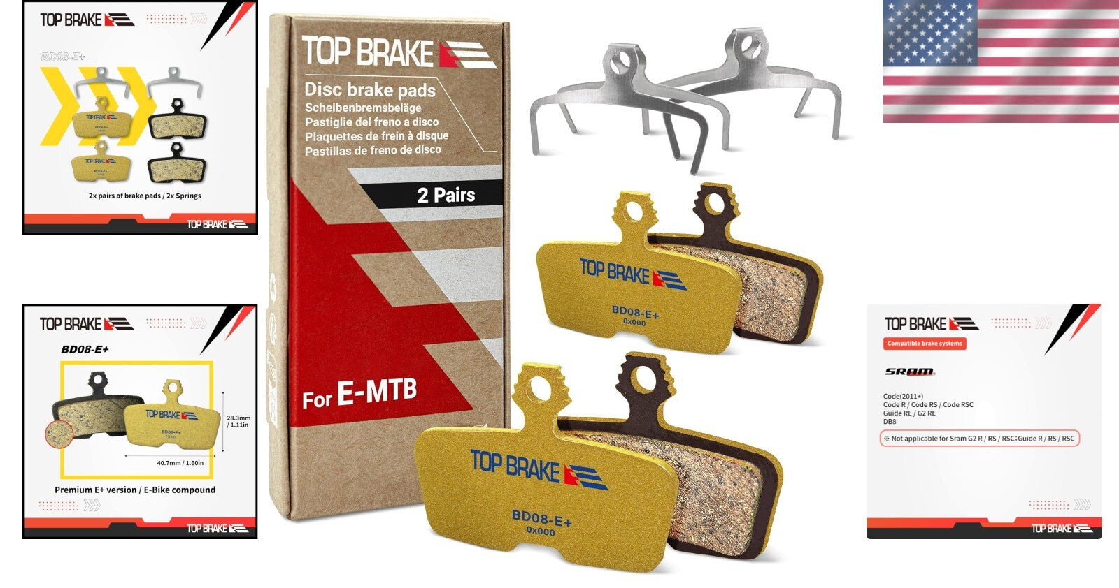 Durable Disc Brake Pads with Heat Dissipation for Avid SRAM & MTB Cycling