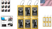 Load image into Gallery viewer, Customizable Travel ID Tags - 6 Pack Gold Metal Luggage Tags by TUFFTAAG