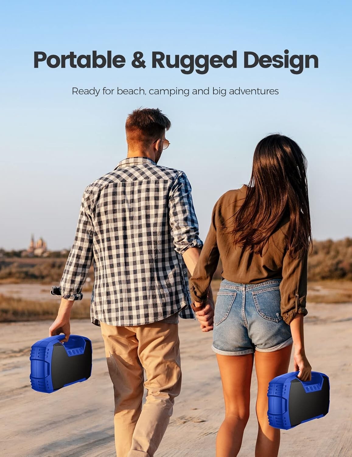 Epic Portable Bluetooth Speaker - 32H Playtime & IPX7 Waterproof for Adventures