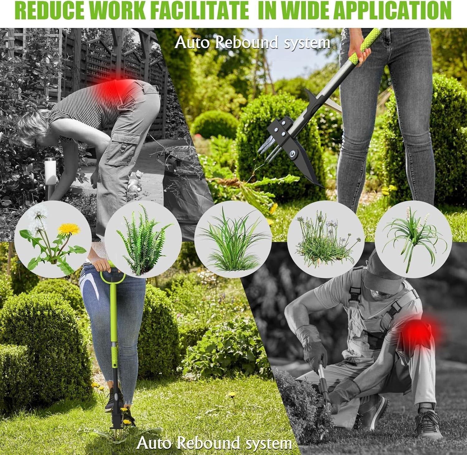 Effortless Weeding with 40-inch Stand-Up Garden Tool - No Kneeling Required