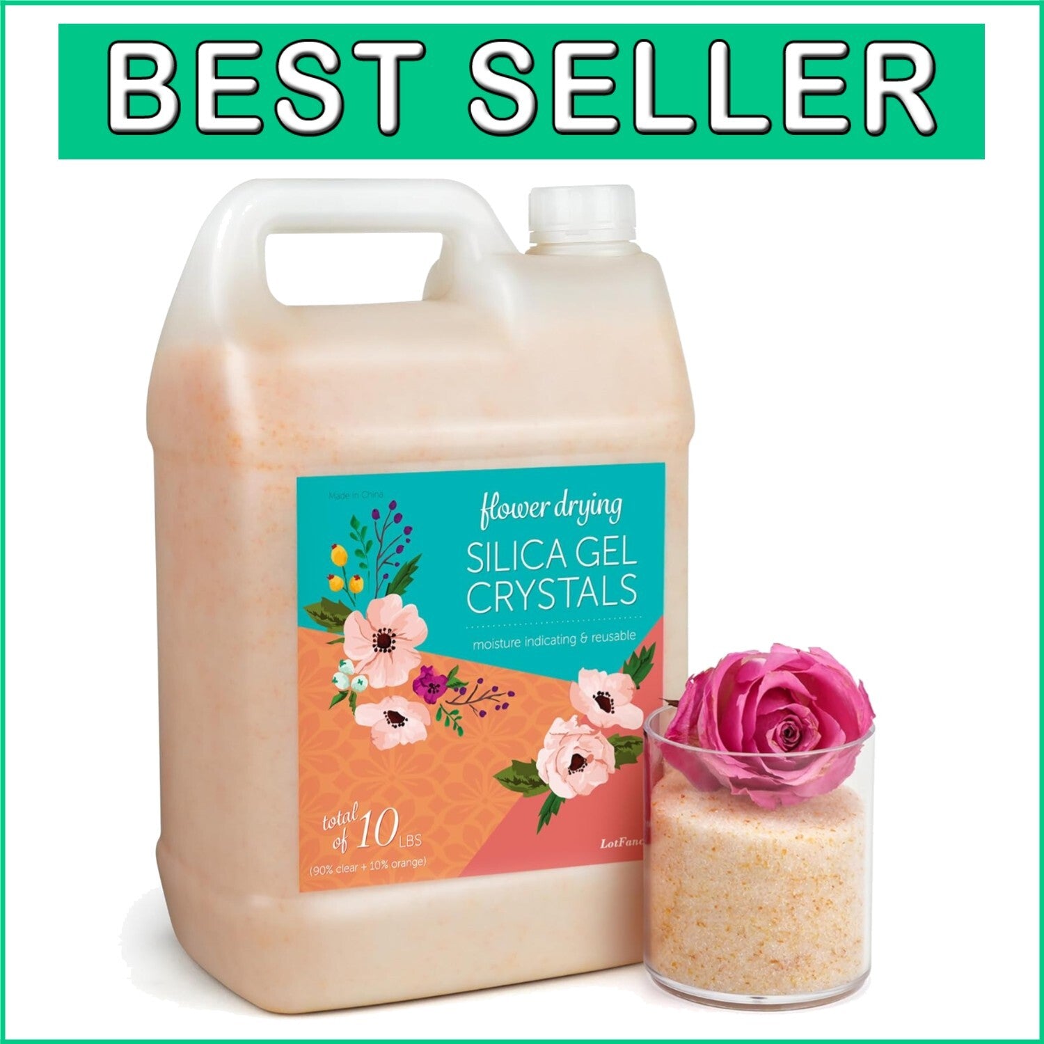 Effortless Flower Preservation with 10 LBS Color Indicating Silica Gel Crystals