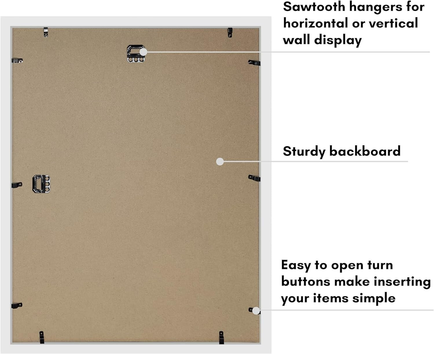 Elegant 16x20 Shadow Box Frame - Tabletop & Wall Display, White Felt Back