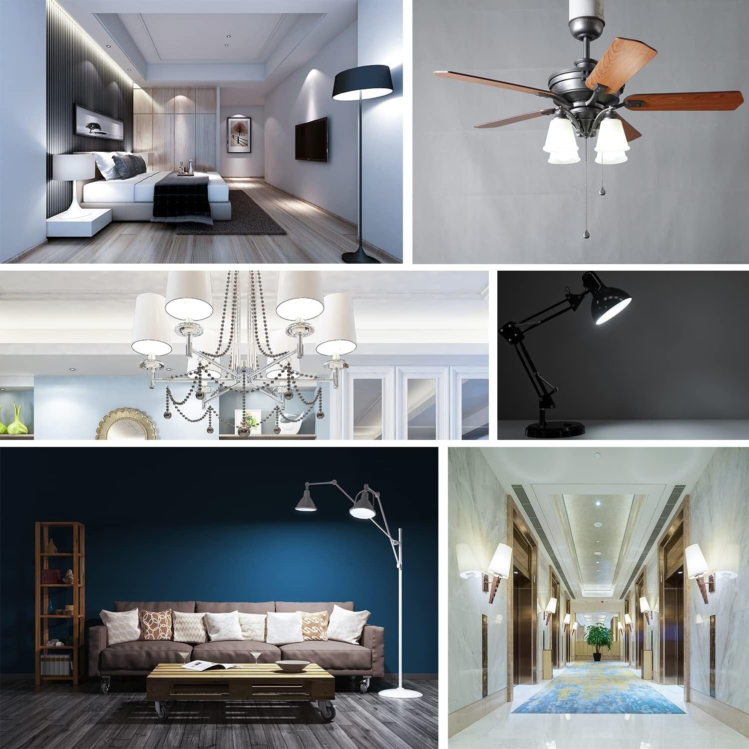 Dimmable E12 Candelabra LED Bulbs with Remote, 12 Pack - 5W, 5000K Brightness