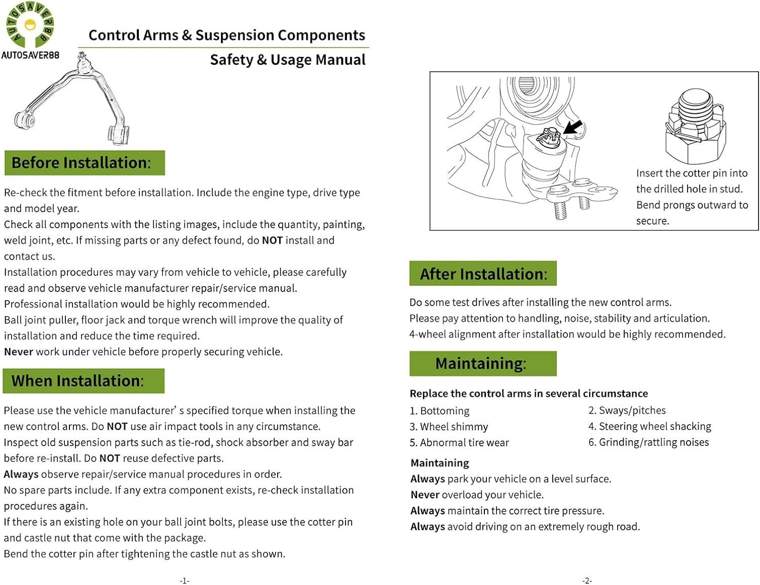 Durable Front Lower Control Arm with Ball Joint for Hyundai & KIA Models