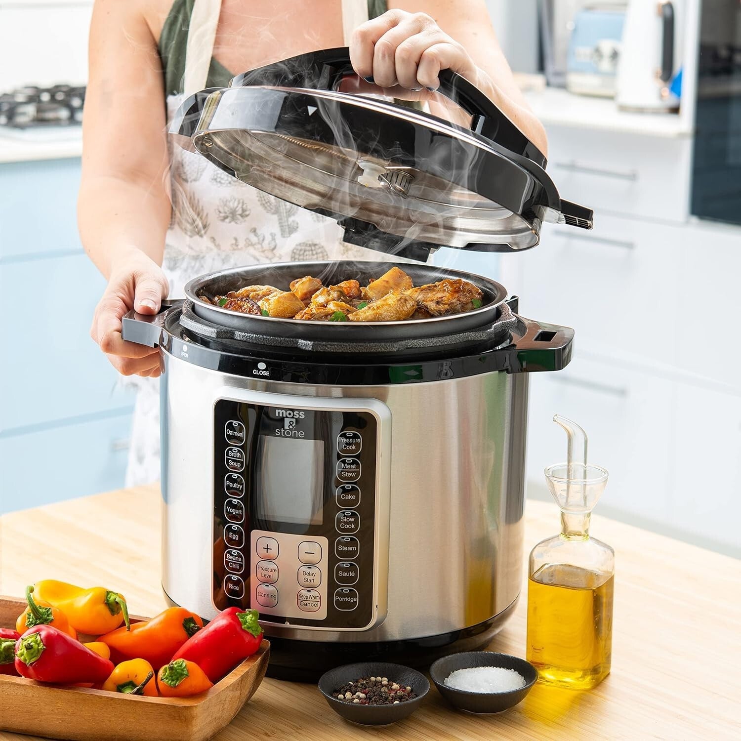 Ultimate 6 Quart Stainless Steel Electric Pressure Cooker with Safety Features