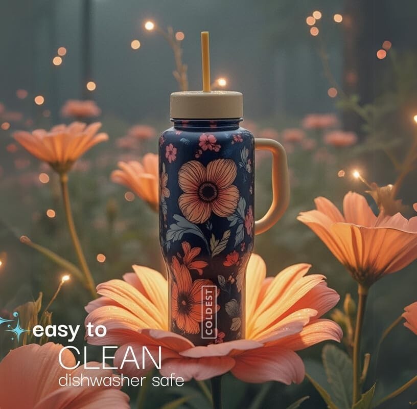 46oz Coldest Leak-Proof Insulated Tumbler - Stylish Silver Leopard Design