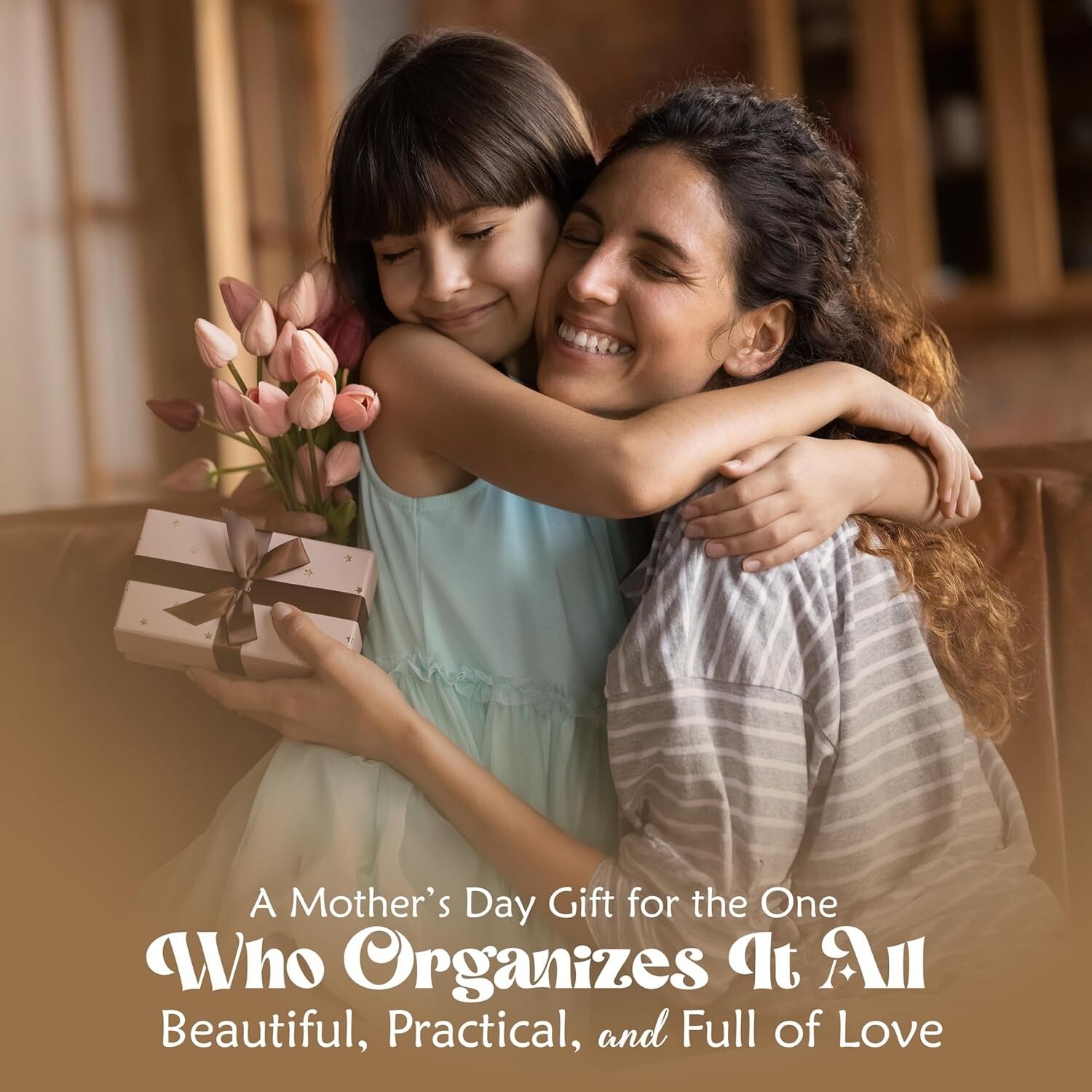 Elegant 2-Tier Wooden Record Player Stand with Anti-Slip Protection - 4 Cabinets