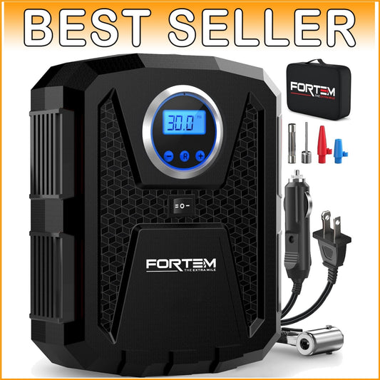 150 PSI Portable Tire Inflator with Digital Gauge & Auto Shut Off - Black