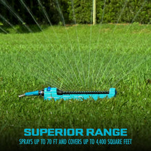 Load image into Gallery viewer, Heavy-Duty Oscillating Sprinkler with Metal Base - 4,400 Sq Ft Lawn Coverage