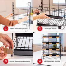 Load image into Gallery viewer, Compact Countertop Snack Organizer - Tiered Rack for Chips and Candy Display