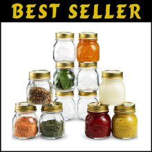 Load image into Gallery viewer, Quattro Stagioni Durable 5 oz Mini Mason Jars - Perfect for Canning &amp; Storage