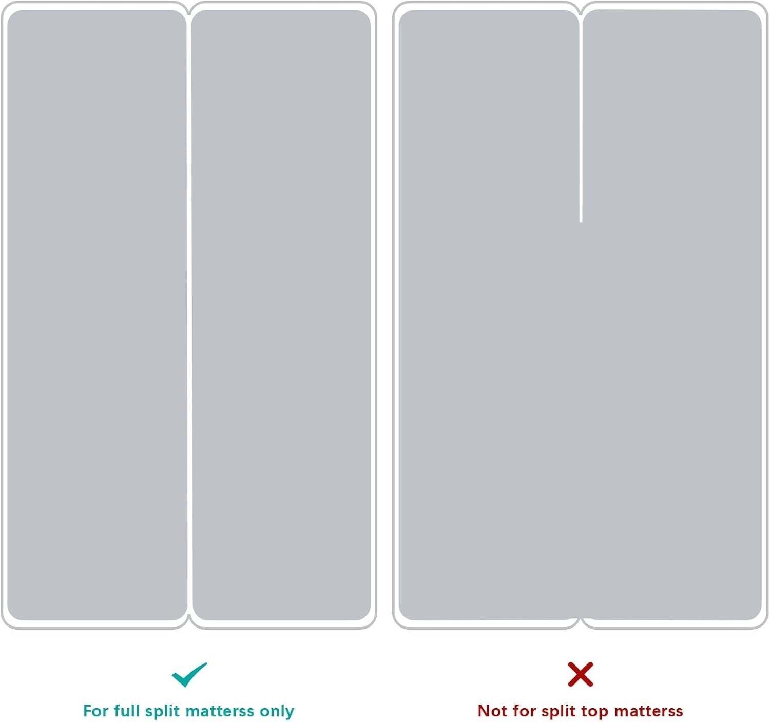 Breathable & Soft Split King Mattress Pad – Waterproof, Machine Washable Cover