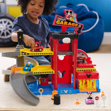 Load image into Gallery viewer, Imaginative Mickey Mouse Garage Playset with Color-Changing Vehicles &amp; Lift