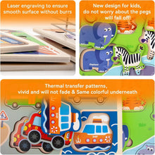 Load image into Gallery viewer, Wooden Educational Puzzle Set for Toddlers with Storage Rack - 6 Engaging Themes