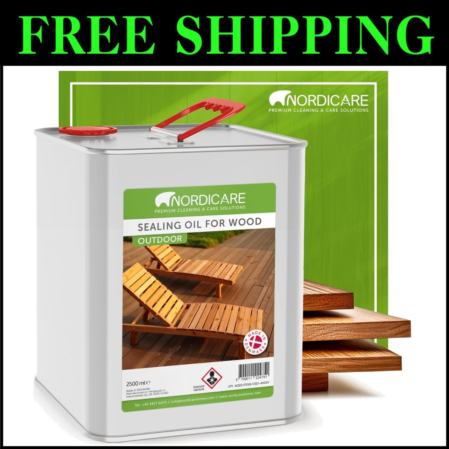 Danish Craftsmanship Teak Oil - 84.5 Oz for Lasting Outdoor Wood Protection