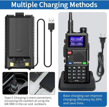 Load image into Gallery viewer, Rechargeable Ham Radio Walkie Talkies with NOAA Receiver and Speaker Mic, 2-Pack