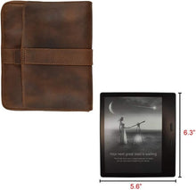 Load image into Gallery viewer, Lightweight Handmade Leather Tablet Cover with Unique Patina - Perfect Gift Idea