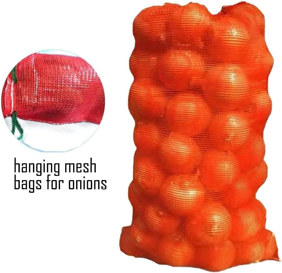 Extra Large 21 x 32 Inch Mesh Vegetable Storage Bags - 60 lbs Capacity