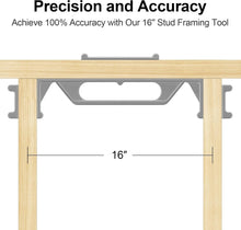 Load image into Gallery viewer, 16-Inch Precision Framing Jig - 2-Piece Stud Layout Tool for Quick Measurements