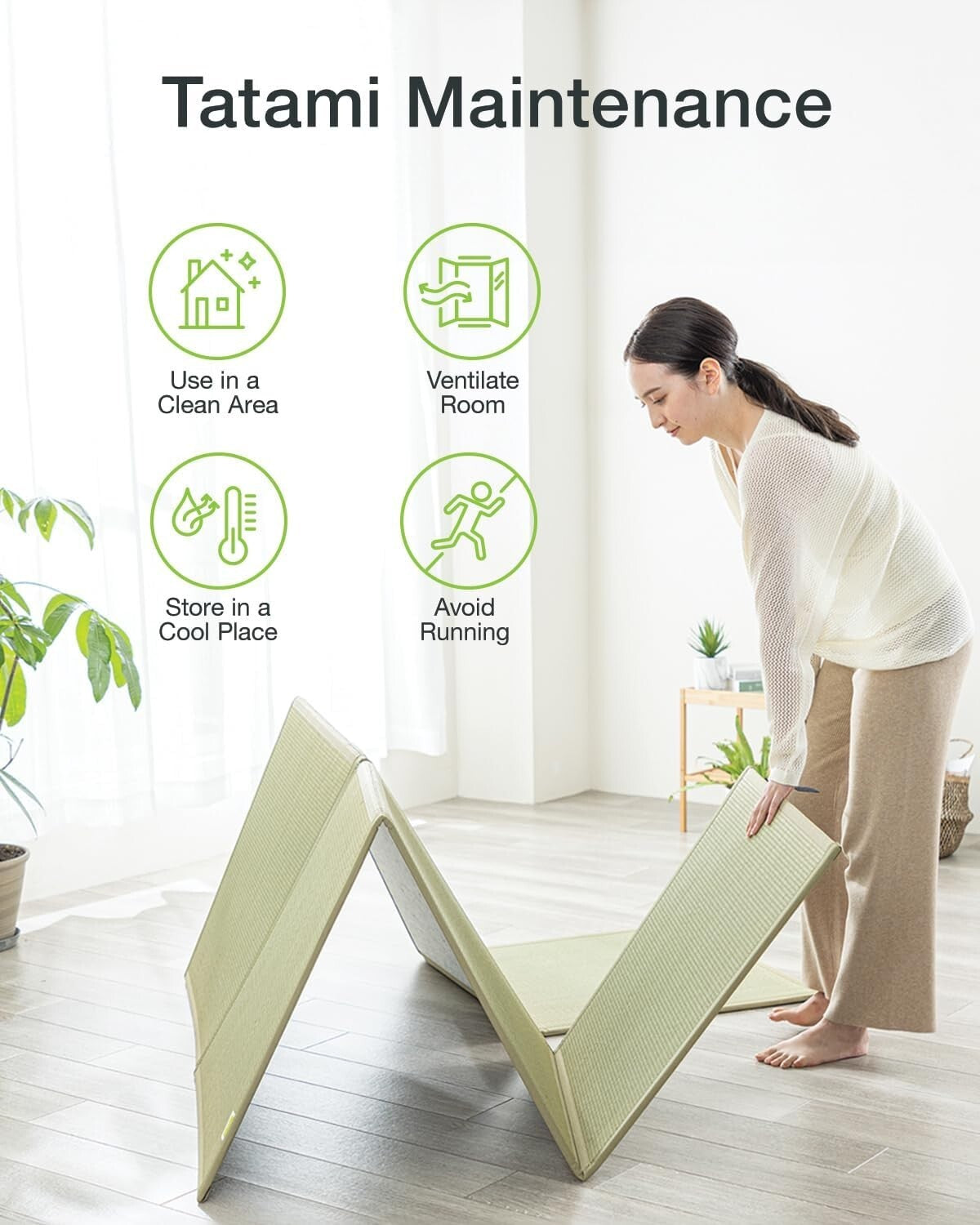 Traditional Rush Grass Tatami Mattress - Supportive Twin XL Sleeping Surface