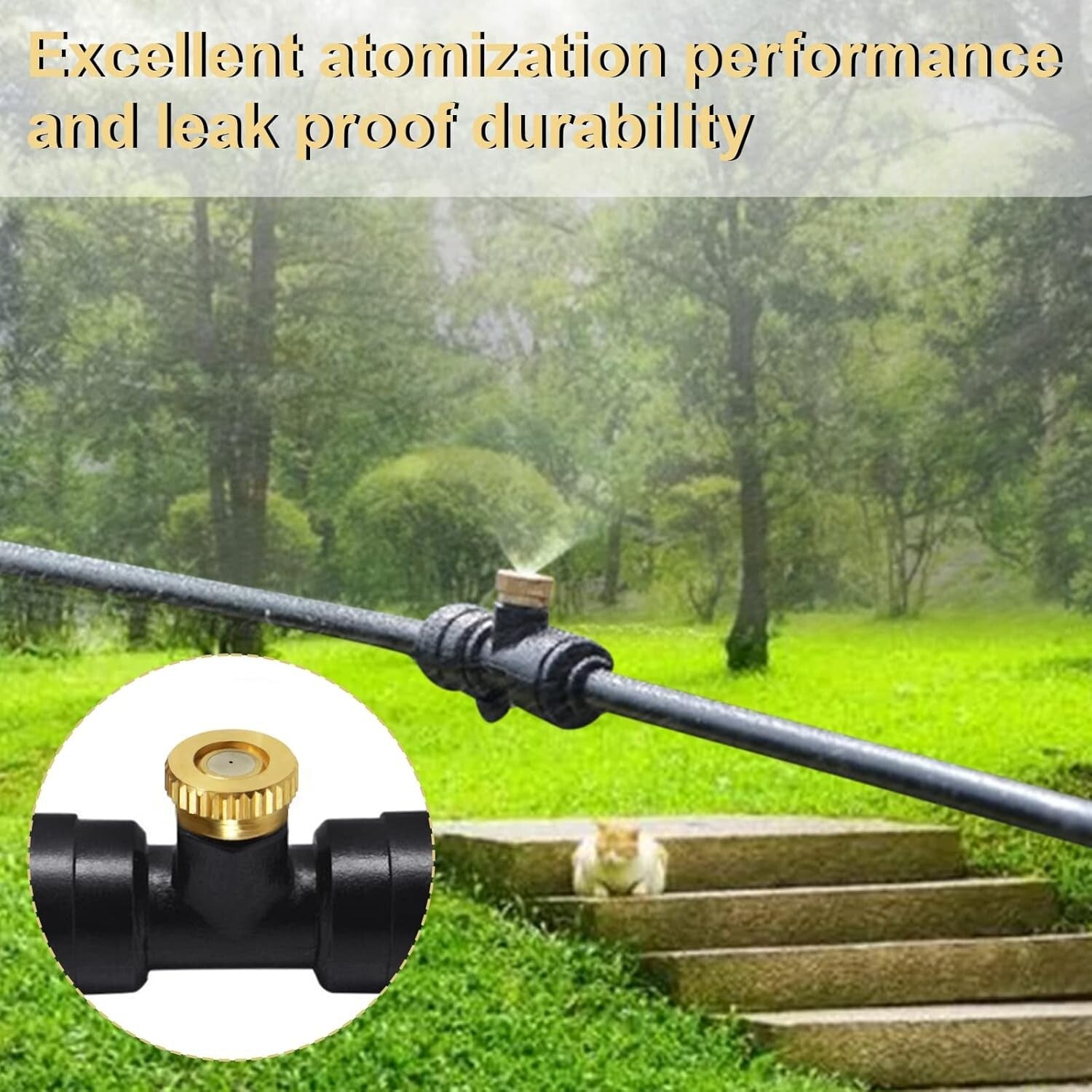 Easy Install Brass Misting Nozzles Set - 0.4mm Thread for Efficient Irrigation
