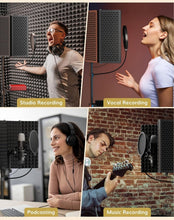 Load image into Gallery viewer, High Density Sound Isolation Shield Pack with Tripod for Professional Recording