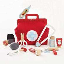 Load image into Gallery viewer, Vintage Style Kids Doctor's Bag with Wooden Medical Tools - Perfect for Playtime